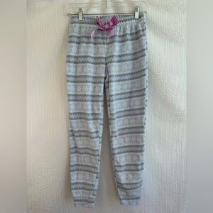 Sleep On It Girls Blue Gray Fleece Pajama  Pants Size: 14/16